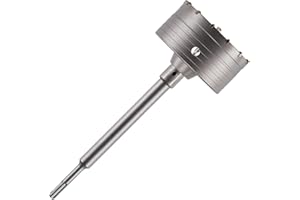 RENNIE TOOL COMPANY 110mm TCT Core Drill Bit + SDS Adapter + Tungsten Carbide Tipped Pilot Drill For Concrete, Masonry, Brick, Aerated Block Etc. Concrete Hole Saw Wall Drill Bit Set With 240mm Long SDS Extension Bar