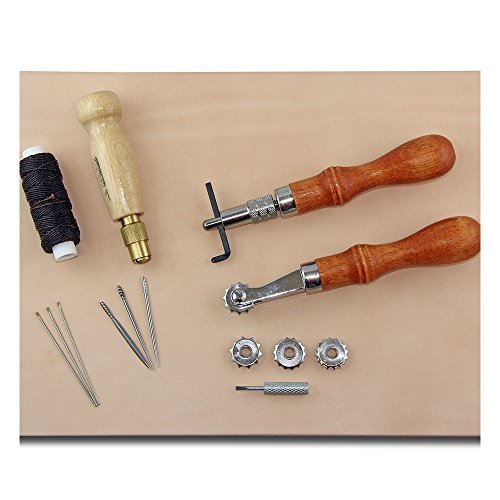 Leder Nähen Starter Set I, Leder Werkzeug (16 teilig)