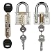 Produktbild LTC ® 3 Stück Bügelschlösser Kit Lockpicking-Set Haustürschloss Übungsschlösser incl. Bügelschloss Vorhängeschloss Manipulationszylinder
