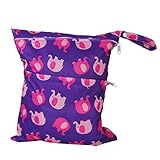 Waschbar Wiederverwendbare Windel Beutel Baby Tuch Wasserdicht Wickeltasche mit zwei Reißverschluss - 4