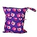 2-Zip Washable Baby Cloth Diaper Nappy Bag Elephant Pattern Purple Background