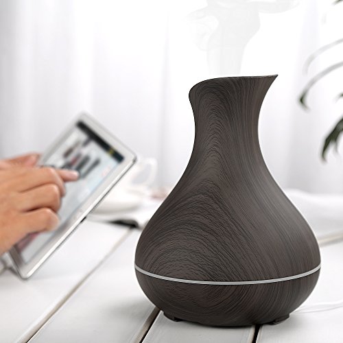 Simpeak-Diffuseur-dHuiles-Essentielles-400ml-Arme-Diffuseur-Ultrasonique-LED-Couleurs-Changeantes-Humidificateur-pour-Salle-de-bb-Chambre-Spa-Yoga-Maison-Bureau-Salle-de-Confrence-Bois-Fonc