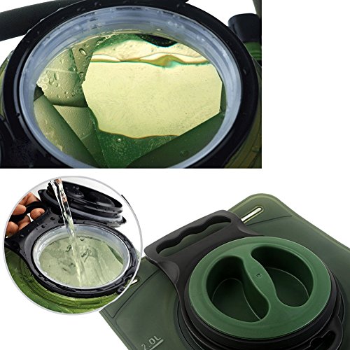 Trinkblase 2 Liter IntiPal – Trinkbeutel Wassertank Wasserbeutel für Rucksack Camping Jogen Trekking o.a. Outdoor-Aktivität - 7