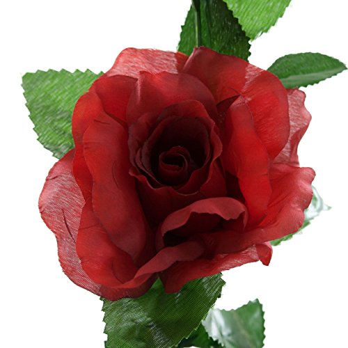 Dekoflower – Künstliche Rosengirlande Blumengirlande aus Seidenrosen Kunstblumen rot 180 cm lang - 2