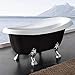 Produktbild Möbelcreative Freistehende Design Badewanne Nostalgie inkl. Ab- und Überlauf schwarz chrom