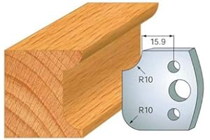 LUXOUTILS 175 : Jeu de 2 fers congé quart de rond 10 mm ht 40 mm pour porte outils entr'axe plot 24 mm