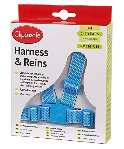 Clippasafe Easy Wash Harness and Reins - Blue by Clippasafe