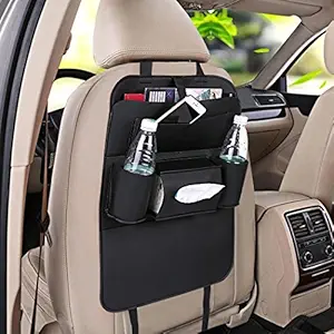 MM RETAILS Car Back Seat Organizer/Multi Pocket Car Storage Organizer(Black)