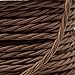 Produktbild ktjes 5 Meter 3 Kern Brown Kabel Vintage antike Geflochtene Verdrehte Stoff Beleuchtung Kabel Woven Silk Flexible Draht-Schnur-Licht