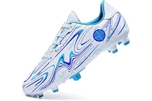 VERROL Chaussures de Football Garçon Fille Baskets de Football Enfant Chaussures en Plein pour Unisexe Athlétisme Entraînement Sports