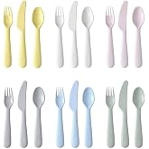IKEA 704.613.85 KALAS 18 Piece Flatware Set, Mixed Colors, Easier for a Child to Cut and Divide Food, Child
