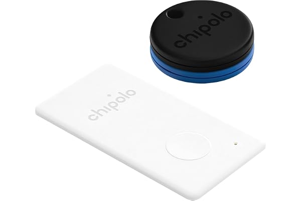 Chipolo Bundle - 2 x One & 1 x Card - Trouveur de clés et Portefeuilles, Suivi Bluetooth pour clés, Fonctions Premium gratuites, Fonctionne avec l'application Chipolo (Compatible avec iOS et Android)