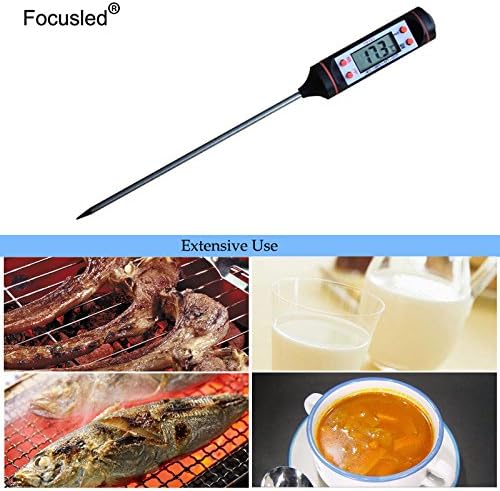 Digital LCD Thermometer for Kitchen Food BBQ Digital Thermometer Black(4key)