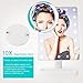 LED Makeup Mirror with Removable 10x Magnifying Mirror - 20 LED Touch Screen Dimmable Vanity Mirror Illuminated Cosmetic Mirror with Bidirectional Rotation - Beauty Mirror for Tabletop, Bedroom, Dressing, Shaving, White
