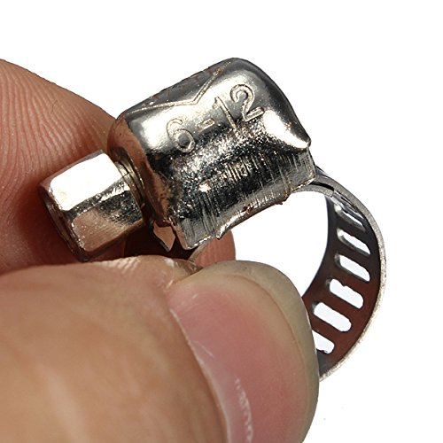 10x Gelenkbolzenschellen Schlauchschellen Schlauchschelle Bandschelle Bandbreite Schelle Stahl 6-12mm - 4