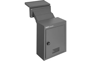 VEVOR Buzón de pared de acero resistente con cerradura de combinación de 2.8 a 7.9 pulgadas y 13 pulgadas, buzón de correo de 12.5 x 6.3 x 16.9 pulgadas, color gris oscuro
