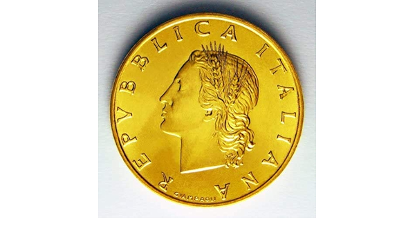 Power Coin 20 Lire 1973 Italienische Republik Gold Munze Plattiert Amazon De Spielzeug