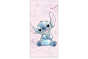 Herding Toalla de baño de diseño de Stitch de Disney's, Aprox. 75 x 150 cm, 100% algodón