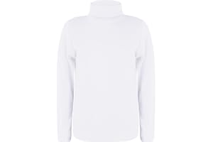 RAGEIT LOTMART Enfants Manches Longues col roulé Uni Haut Basique Garçon Fille Polo Jersey haut