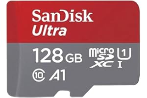 SanDisk Ultra 128GB microSDXC UHS-I, 140MB/s R, Memory Card, 10 Y Warranty, for Smartphones
