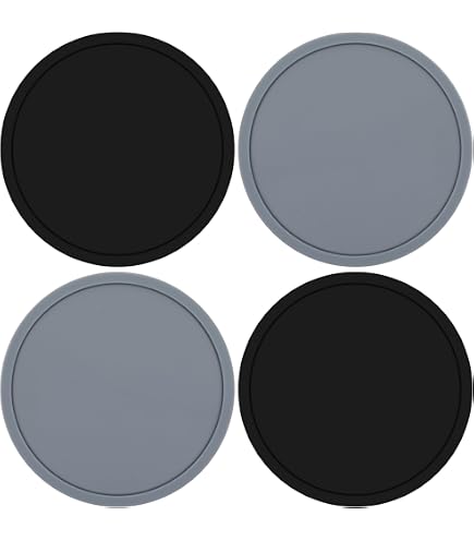 Silikon Untersetzer Set, 2 Stück Grau – Verdickt, Hitzebeständig & Rutschfest, Schützt Tische Vor Flecken & Kratzern