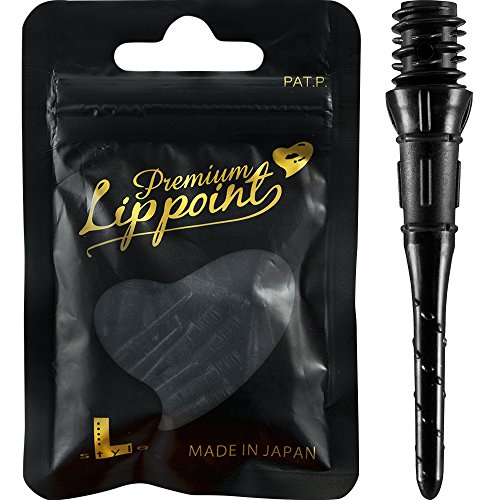 Lot de 30 embouts souples de rechange L Style Premium LipPoint - Coloris : noir - Avec stylo à bille incurvé Darts Corner