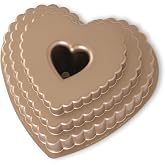 Nordic Ware Cast Bundt Bakeware Layered Heart, 12 Cups, Confectionery
