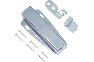 TERF® Heavy Duty Touch Latch Automatic Spring Catch For Press To Open Silver Cupboard Doors Loft Attic Hatches Including Fixing - Pack of 1