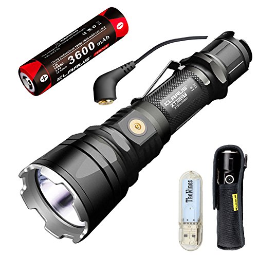 Klarus xt12gt magnetic-charging verlängert Reichweite Tactical Taschenlampe 603 M CREE LED xhp35 Hi D4 1600 Lumen Taschenlampe mit 3600 mAh Akku und thenines USB-Light