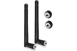 SIGANDG WiFi Antenna 2.4G 5G 5.8G dual-band glue stick antenna wifi bluetooth antenna RP-SMA Male Antenna for WiFi Router Wireless Network Card USB Adapter Video Surveillance Monitor (2-Pack)