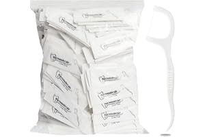 Fezf 100 pièces de fil dentaire, emballé individuellement, propre et hygiénique, fil avec manche, cure-dents, fil dentaire