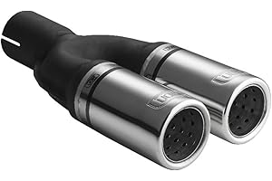 Ulter Sport Embout d'échappement - Ronde Double Ø60mm - Longueur 170mm - Montage ->50mm - Inoxydable