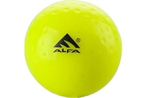 ALFA AB-93 Dimple Field Hockey Ball | Color : Yellow | Size : Standard | PU Material |Precision and Control | Optimal Performance |Training and Matches