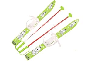 MARMAT Skis et bâtons de ski pour enfants - Disponibles en 6 couleurs - En plastique - 70 cm