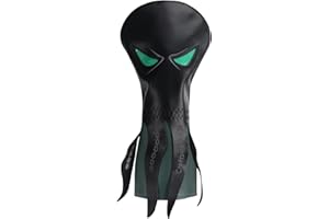 Craftsman Golf Couvre-club de golf noir Octopus avec yeux verts jusqu'à 460 cc