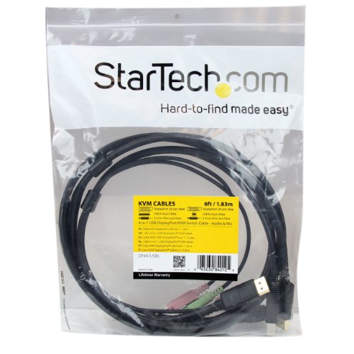 StarTech.Com DP4N1USB6 1,8m 4-in-1 USB DisplayPort KVM-Switch Kabel mit Audio/Mikrofon - 8