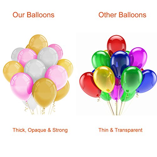 Alles Gute zum Geburtstag Dekorationen Banner mit Gewebe Pom Poms Blumen und Latex Party Ballons von Paxcoo - 3