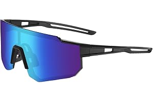 Wieerda Cycling Sunglasses, Sports Polarized Sunglasses for Men and Women, UV 400 Protection Polarised Sun Glasses for Baseba