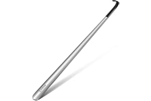ZOMAKE Calzascarpe Lungo, Calza Scarpe Metallo Extra Lungo 72cm/80cm, Calzante per Scarpe Acciaio Inossidabile, 19cm Shoe Horn Corto per Uomini Donne Anziani