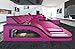 Produktbild Leder Wohnlandschaft Palermo U-Form pink-schwarz