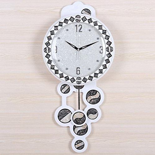 Buy Wtl Wall Clock Wooden Swing Wall Clock Shell Sculpture Living Room Oversized Mute Creative Pastoral Clocks And Watches Size L Online At Desertcartjamaica