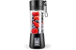YURDOCA Portable Blender, Personal Blender USB Rechargeable, for Shakes and Smoothies, Strong Cutting Power with 6 Blades