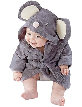 Tkria Baby Mädchen Jungen Bademäntel Kleinkind Säugling Schlafanzüge Morgenmantel Kapuze Badetuch Flanell Fleece...