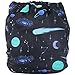iZiv(TM) Newborn Nappy with 1 Thick Insert Infant Waterproof/Adjustable/Reusable/Washable Pocket Cloth Nappy Fit Babies 0-3 Years(Meteor)