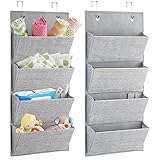 PERFECTAMENTE ORGANIZADO: En los cuatro amplios bolsillos de tela del colgador hay espacio para ropita de bebé, pañales o juguetes. Un excelente sistema de almacenaje para organizar armarios en la habitación infantil o el cuarto de juegos.