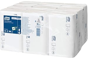 Tork Xpress Multifold Paper Hand Towels 471074 - H2 Universal Interfolded Hand Towels for Dispenser - Economic, 1-Ply, White - 12 x 250 Sheets