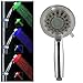 Produktbild TOOGOO(R)3 Farbe LED verstellbare Arti-Schocken ABS Handdusche Anhaenger Duschkopf - Silber