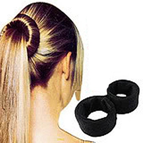 Black Fold, Wrap & Snap Bun Twister Hair up Do Tool/ Accessories by Mytoptrendz®