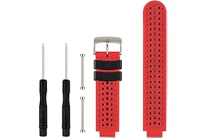 honecumi Cinturino Compatibile per Garmin Forerunner 735XT | Garmin Forerunner 220/230/235/620/630 GPS |Garmin Approach S20 S5 S6 Golf, Silicone Classico Regolabile Sportivo Cinturino