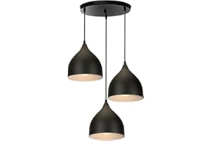 WOTTES industrial deckenlampe,wohnzimmerlampe vintage lampenschirm schwarz metall deckenleuchte modern lampe decke hängend schöne küchenlampe hängelampe wohnzimmer deckenstrahler
